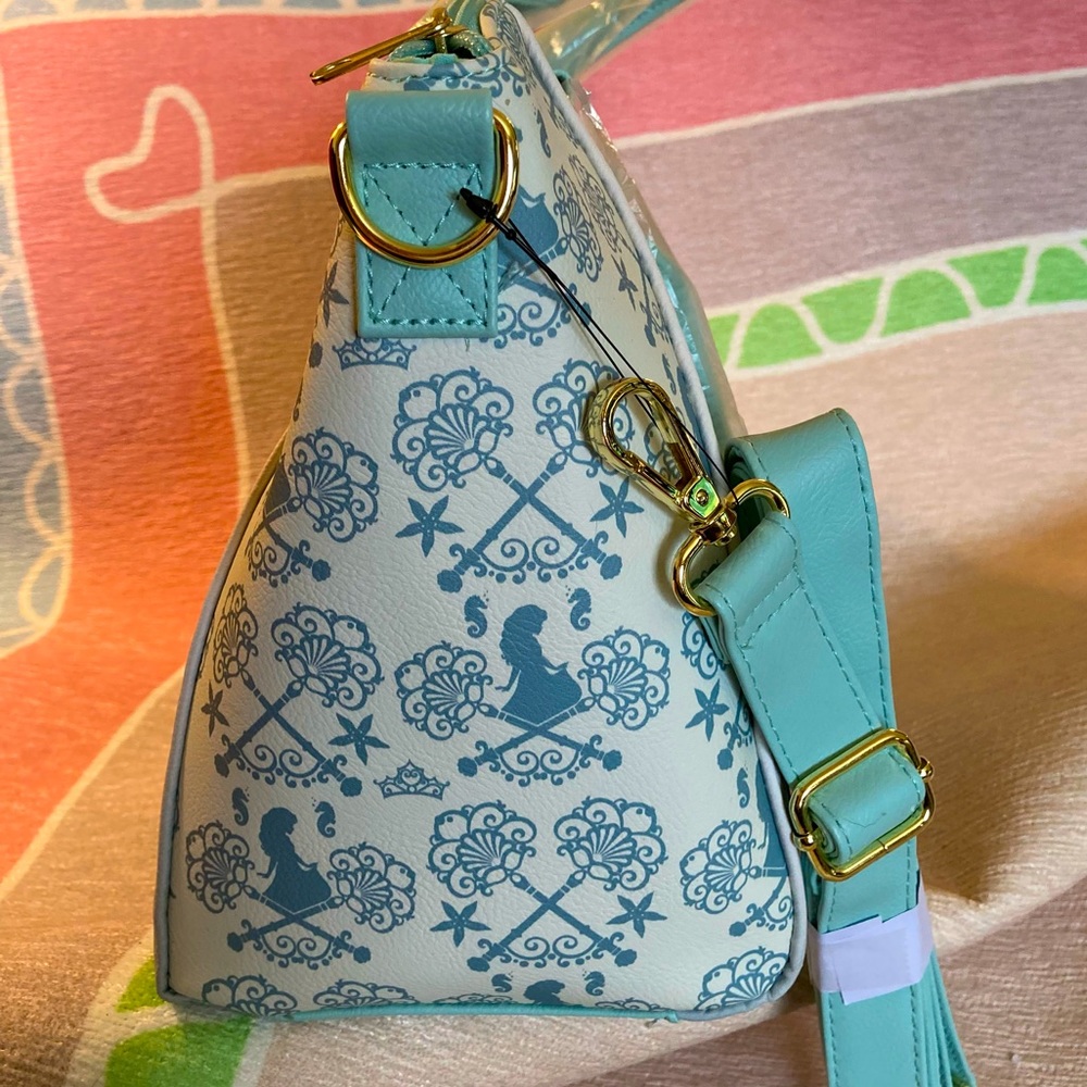 Disney Loungefly Little Mermaid Ariel Watercolor Satchel - Picture 9 of 13